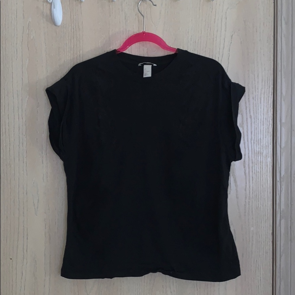 Black embroidered top